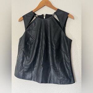 KF/Kaufmanfranco Leather Sleeveless Top Size 8